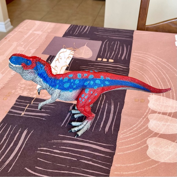 2011 Schleich Blue Red Tyrannosaurus Rex Dinosaur T-Rex D-73527 Figure - Picture 6 of 12
